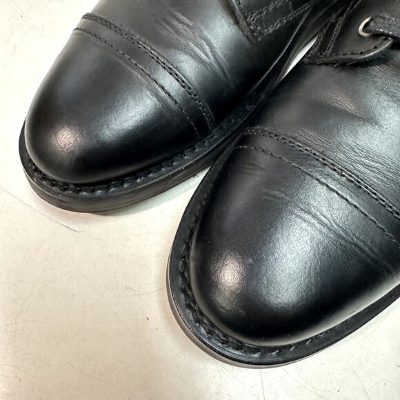 EXCELLENT Thursday Captain Service Boot Cap Toe Triple Black Goodyear Welt 8 - Picture 7 of 13